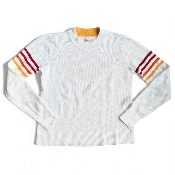 Faherty Throwback Striped Sleeve Sweater small - Picture 5 of 5